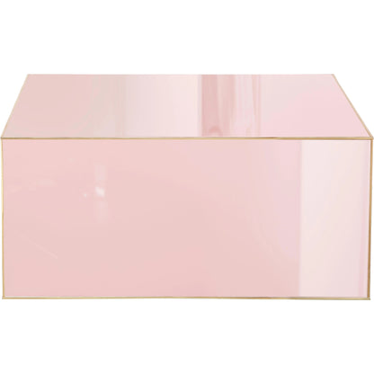 Havana Coffee Table by TOV Furniture in blue. Made from glass, mdf, stainless steel in a modern style.