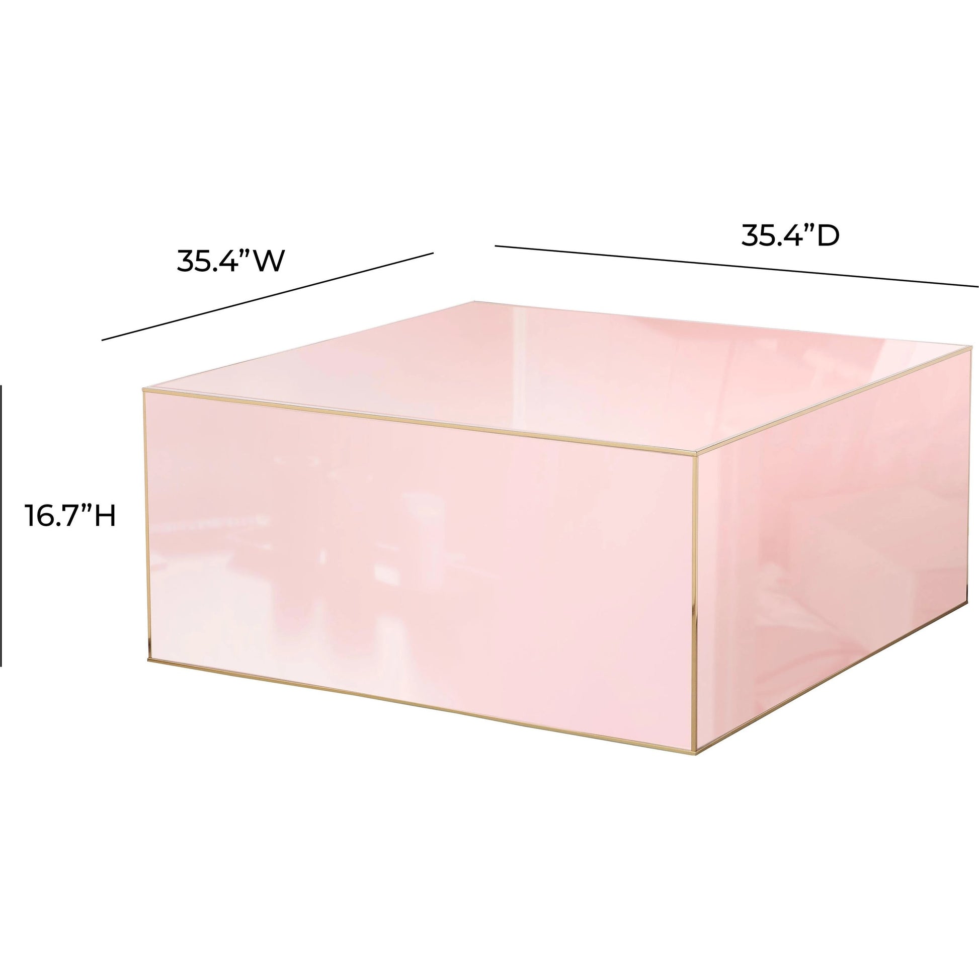 Havana Coffee Table by TOV Furniture in blue. Made from glass, mdf, stainless steel in a modern style.