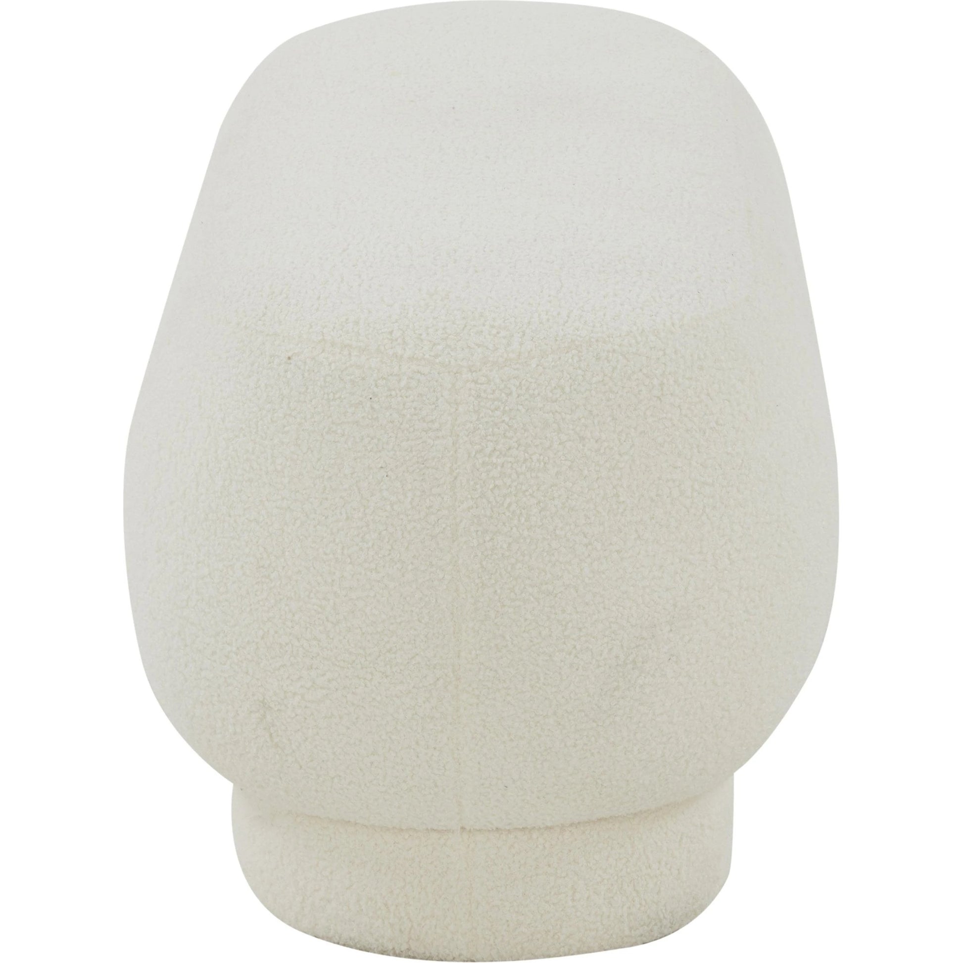 Mara Vegan Shearling Ottoman by TOV Furniture in brown. Made from faux shearling, wood in a modern style.