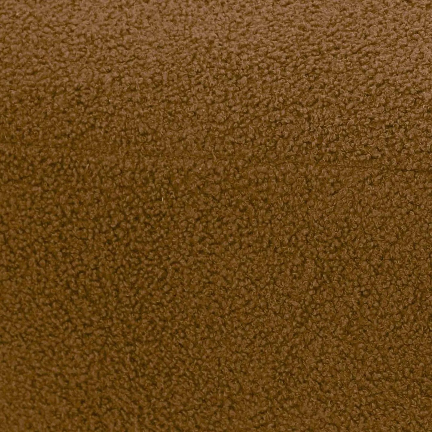 006 SI-1984410 | Closeup | Mara Vegan Shearling Ottoman by TOV Furniture in brown. Made from faux shearling, wood in a modern style.