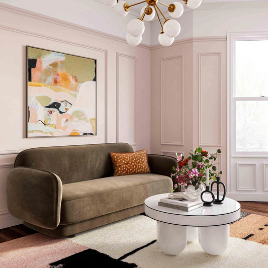 Jasper Coffee Table by TOV Furniture in white. Made from mdf, resin in a modern style.
