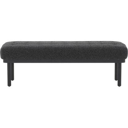Olivia Boucle Bench by TOV Furniture. Made from boucle, iron, wood in a modern style.