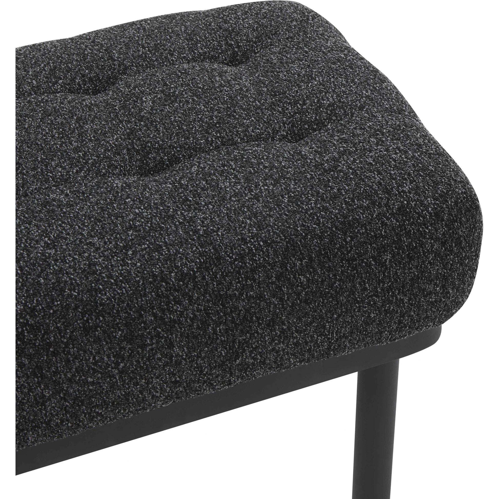 Olivia Boucle Bench by TOV Furniture. Made from boucle, iron, wood in a modern style.