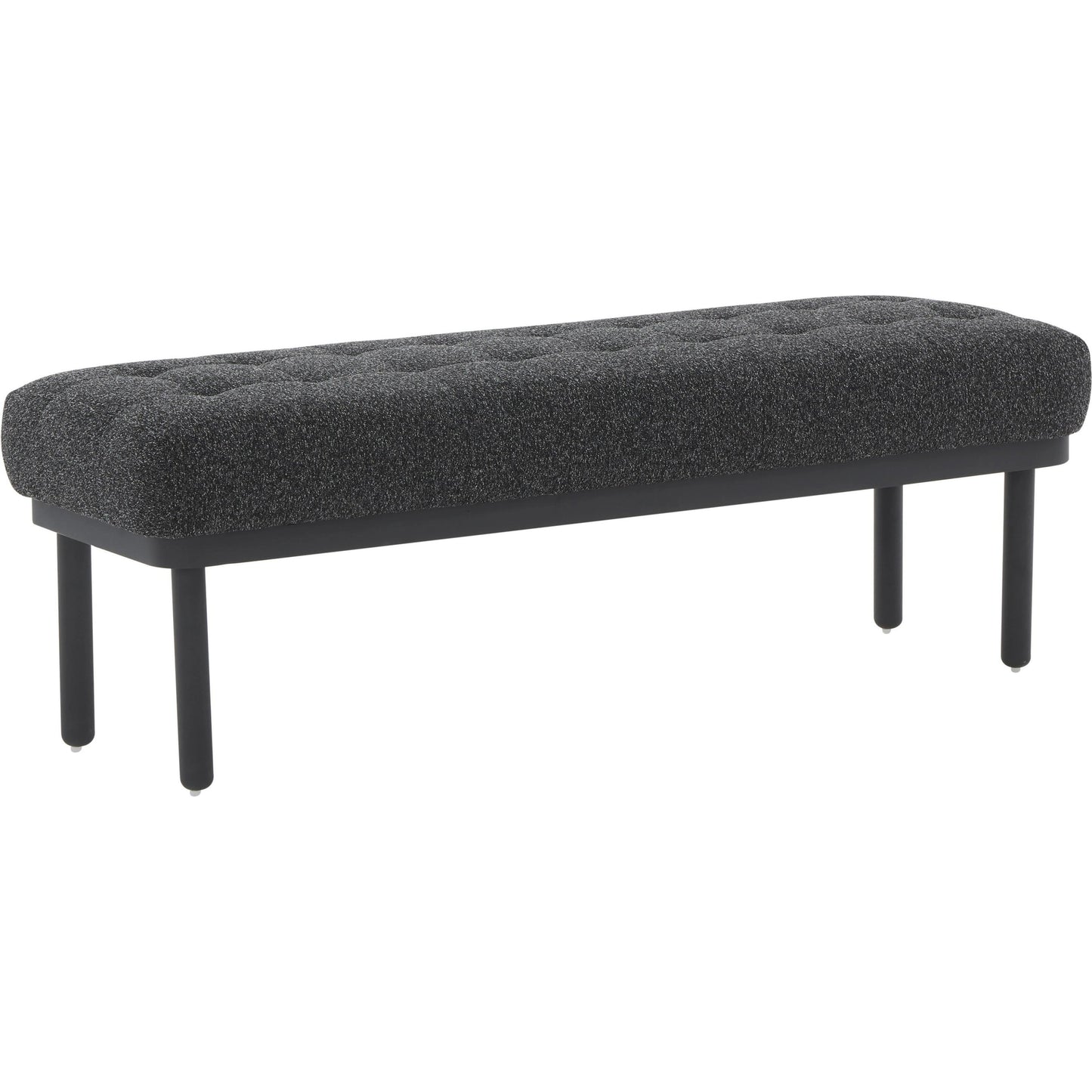 001 SI-2107477 | Primary Silo | Olivia Boucle Bench by TOV Furniture. Made from boucle, iron, wood in a modern style.