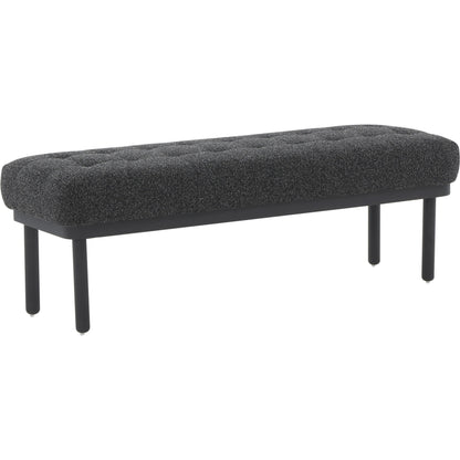 Olivia Boucle Bench by TOV Furniture. Made from boucle, iron, wood in a modern style.
