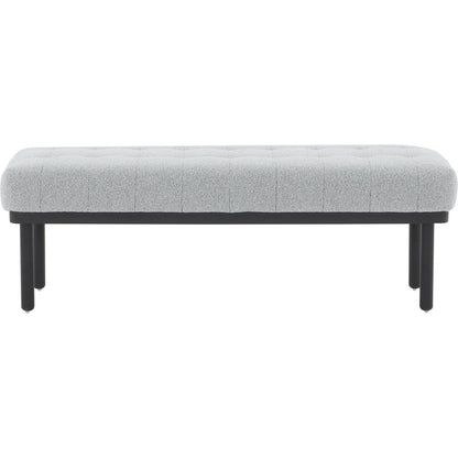 Olivia Boucle Bench by TOV Furniture. Made from boucle, iron, wood in a modern style.