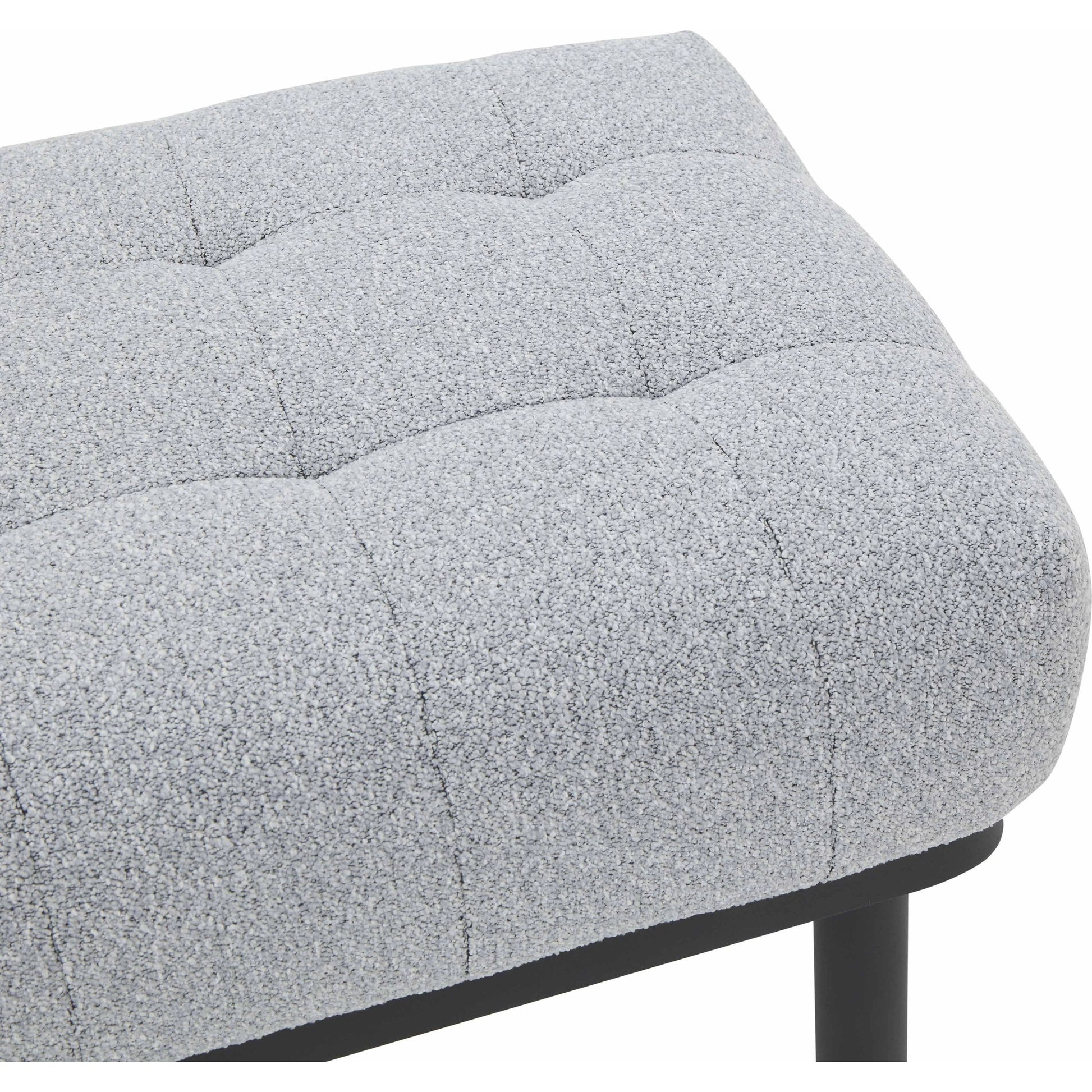 Olivia Boucle Bench by TOV Furniture. Made from boucle, iron, wood in a modern style.