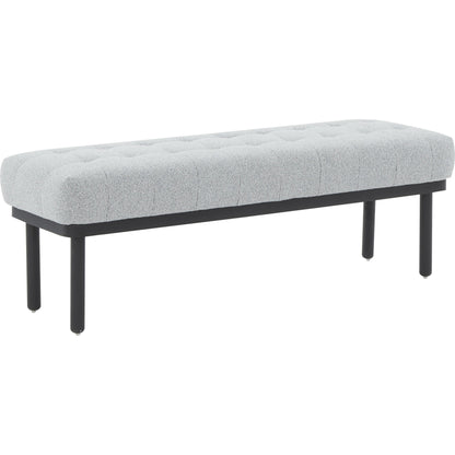 Olivia Boucle Bench by TOV Furniture. Made from boucle, iron, wood in a modern style.