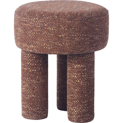 Claire Knubby Stool by TOV Furniture. Made from chenille, mdf in a modern style.