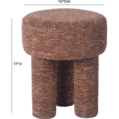 Claire Knubby Stool by TOV Furniture. Made from chenille, mdf in a modern style.