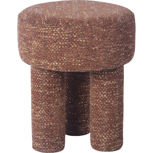 Claire Knubby Stool by TOV Furniture. Made from chenille, mdf in a modern style.