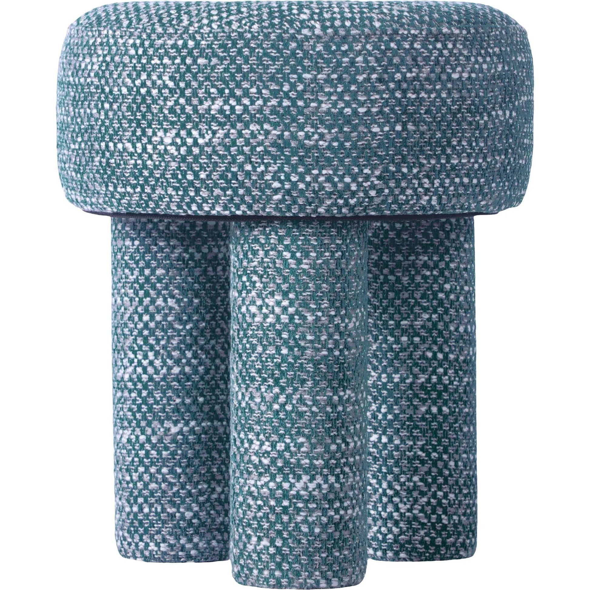 Claire Knubby Stool by TOV Furniture. Made from chenille, mdf in a modern style.