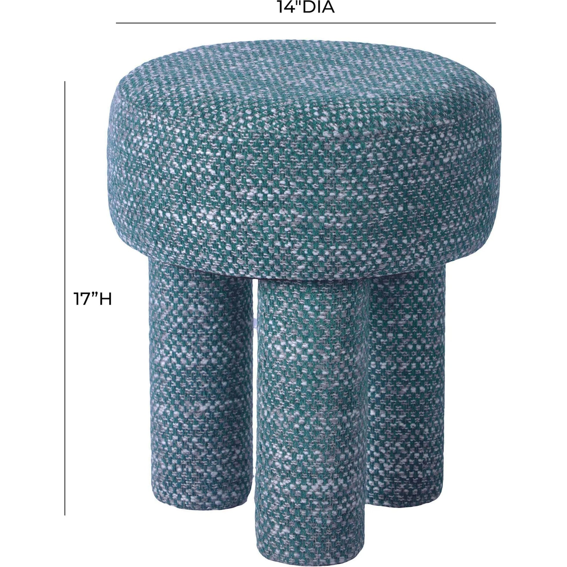 Claire Knubby Stool by TOV Furniture. Made from chenille, mdf in a modern style.