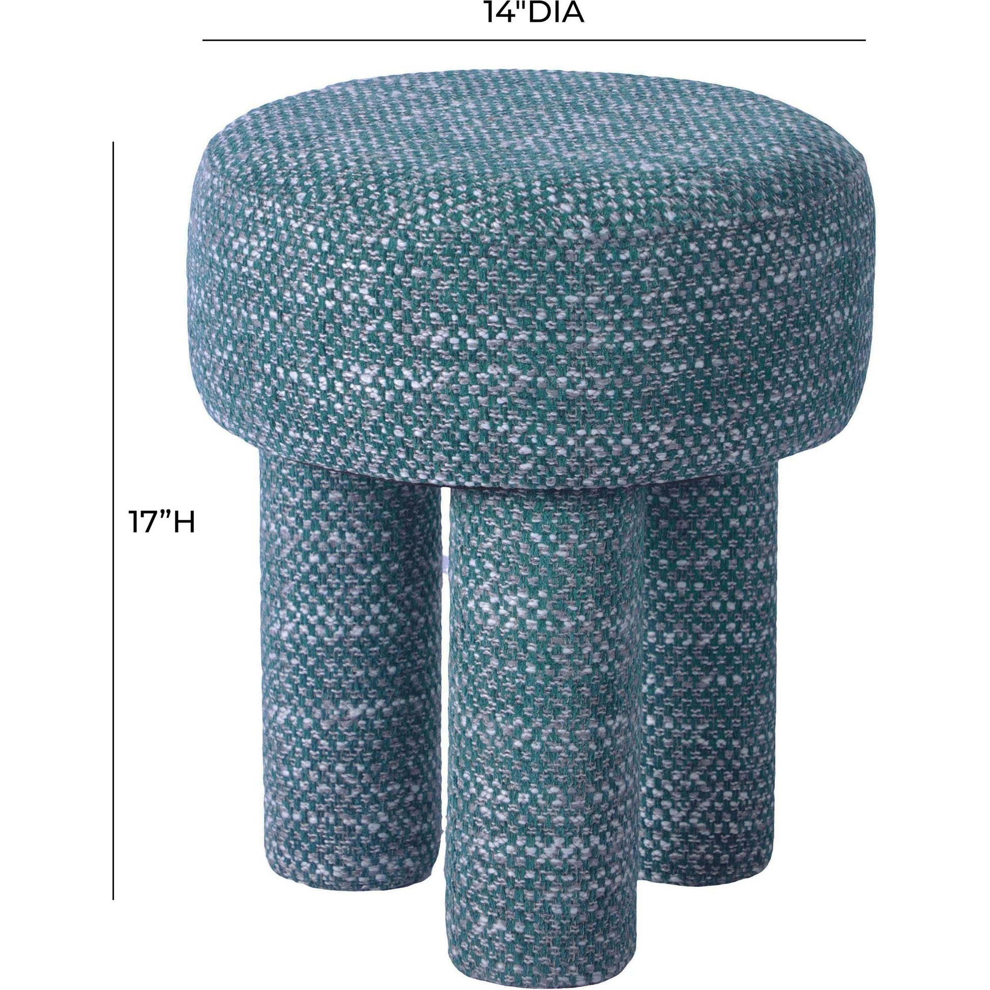 Claire Knubby Stool by TOV Furniture. Made from chenille, mdf in a modern style.