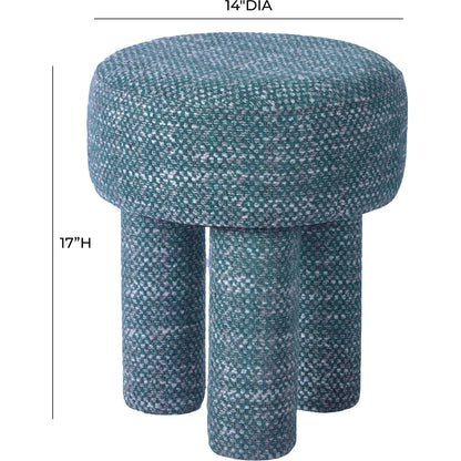 Claire Knubby Stool by TOV Furniture. Made from chenille, mdf in a modern style.