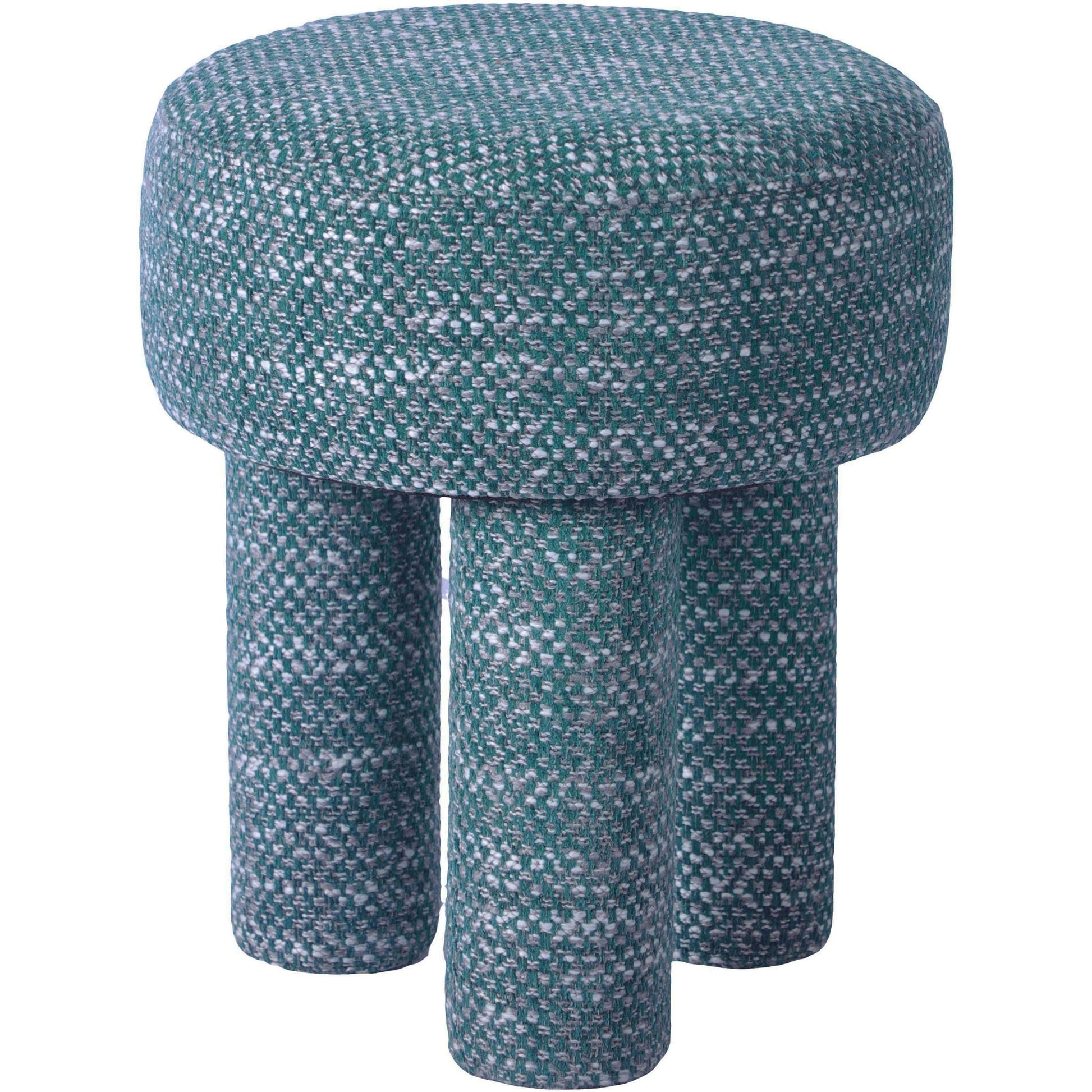 Claire Knubby Stool by TOV Furniture. Made from chenille, mdf in a modern style.