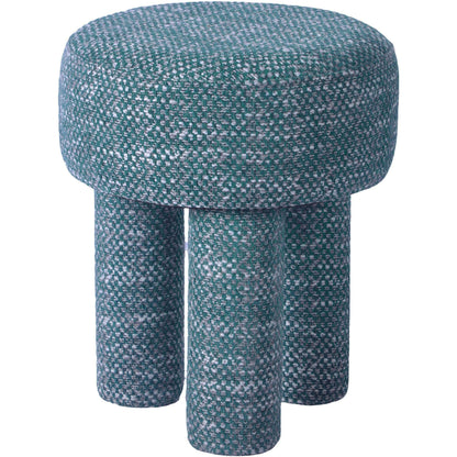 Claire Knubby Stool by TOV Furniture. Made from chenille, mdf in a modern style.