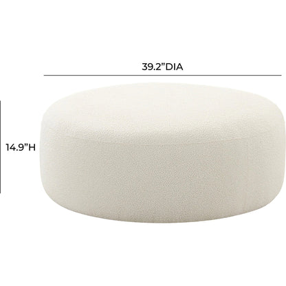 Broohah Boucle Ottoman by TOV Furniture. Made from unique in a modern style.