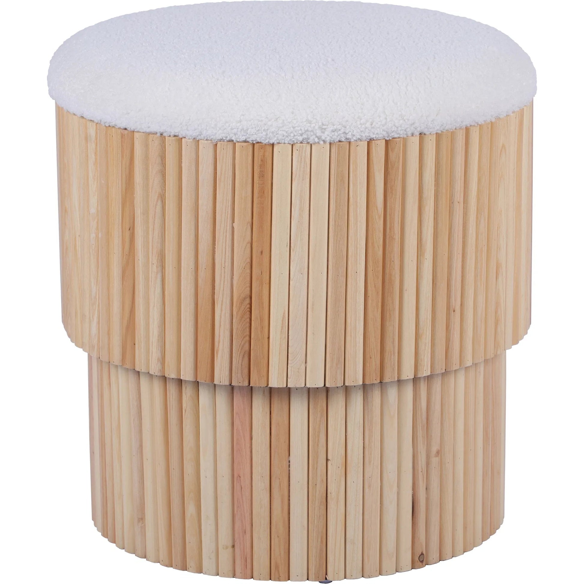 Sagano Tiered Storage Ottoman by TOV Furniture. Made from mdf, polyester in a cottage & farmhouse style.