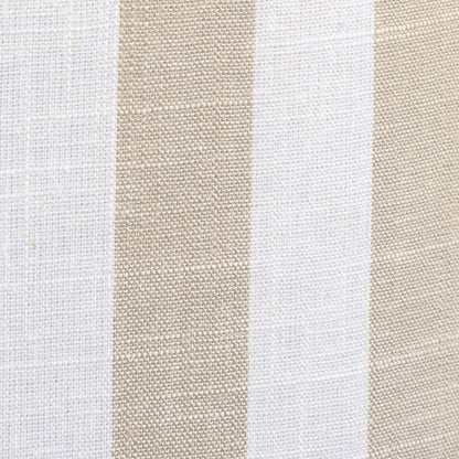 Dex Striped Linen Ottoman by TOV Furniture. Made from linen, plywood, wood in a unique style.