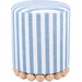 Dex Striped Linen Ottoman by TOV Furniture. Made from linen, plywood, wood in a unique style.