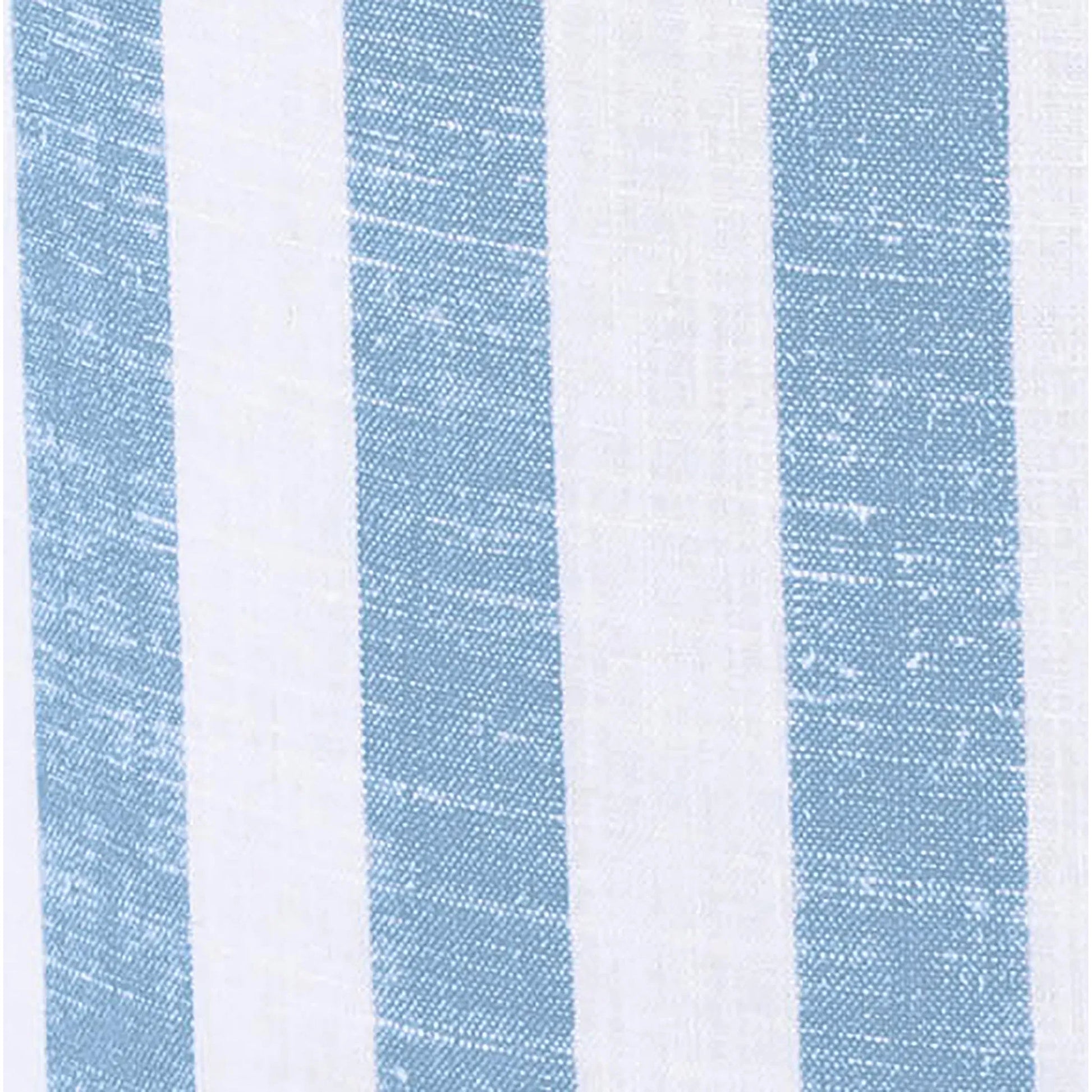 Dex Striped Linen Ottoman by TOV Furniture. Made from linen, plywood, wood in a unique style.