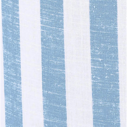 Dex Striped Linen Ottoman by TOV Furniture. Made from linen, plywood, wood in a unique style.
