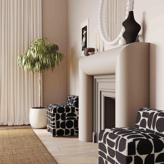 Pippa Geometric Jacquard Weave Stool by TOV Furniture. Made from fabric, plywood, wood in a eclectic & global style.