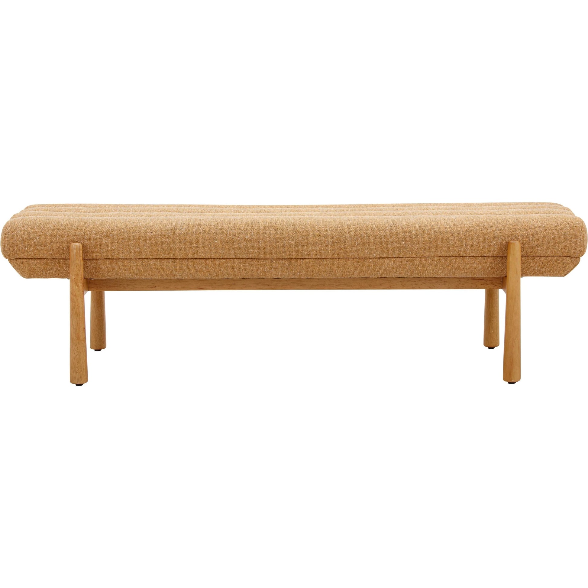 Julianna Sunflower Heavy Linen Bench by TOV Furniture in yellow. Made from linen, plywood, wood in a transitional style.