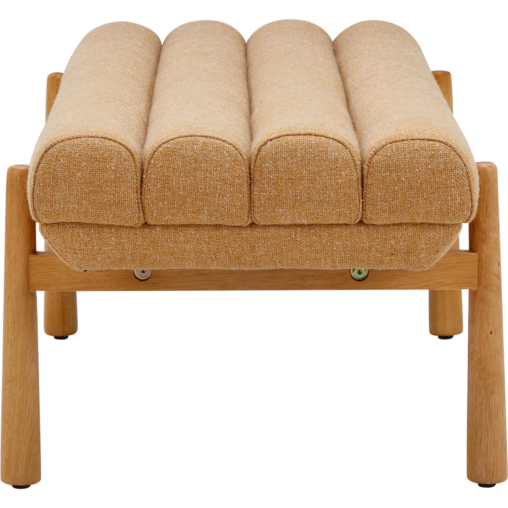 Julianna Sunflower Heavy Linen Bench by TOV Furniture in yellow. Made from linen, plywood, wood in a transitional style.