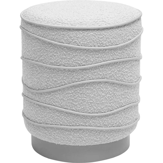 Nero Boucle Ottoman by TOV Furniture. Made from boucle, iron, plywood, wood in a unique style.
