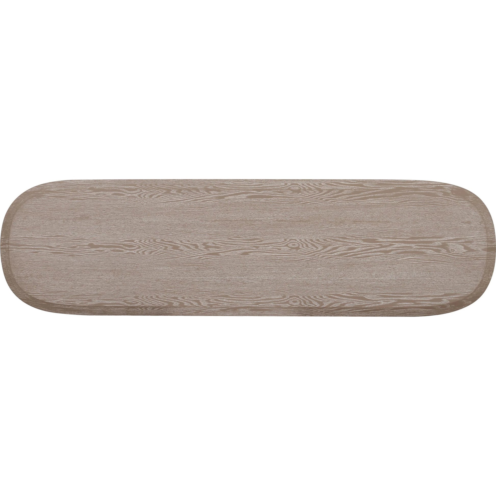 Rhema Console Table by TOV Furniture in washed ash. Made from ash veneer, mdf in a transitional style.