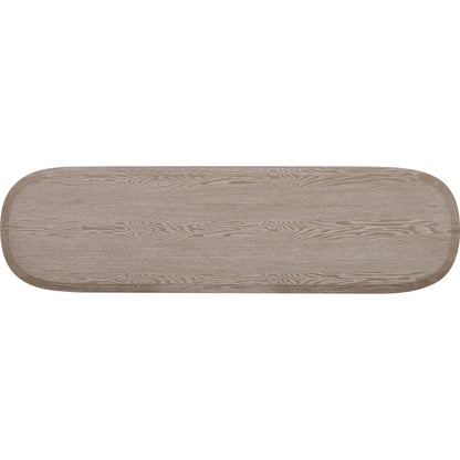 Rhema Console Table by TOV Furniture in washed ash. Made from ash veneer, mdf in a transitional style.