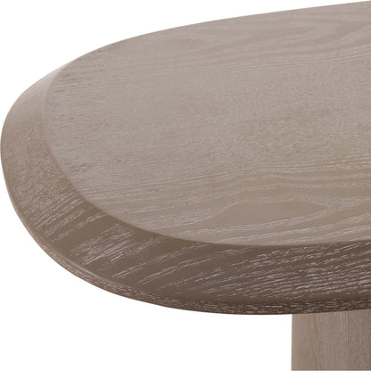 Rhema Console Table by TOV Furniture in washed ash. Made from ash veneer, mdf in a transitional style.