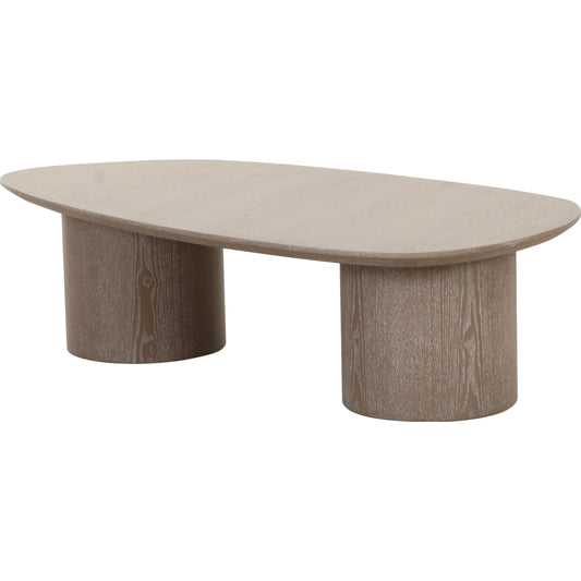 Rhema Oblong Coffee Table by TOV Furniture in washed ash. Made from mdf, veneer in a unique style.