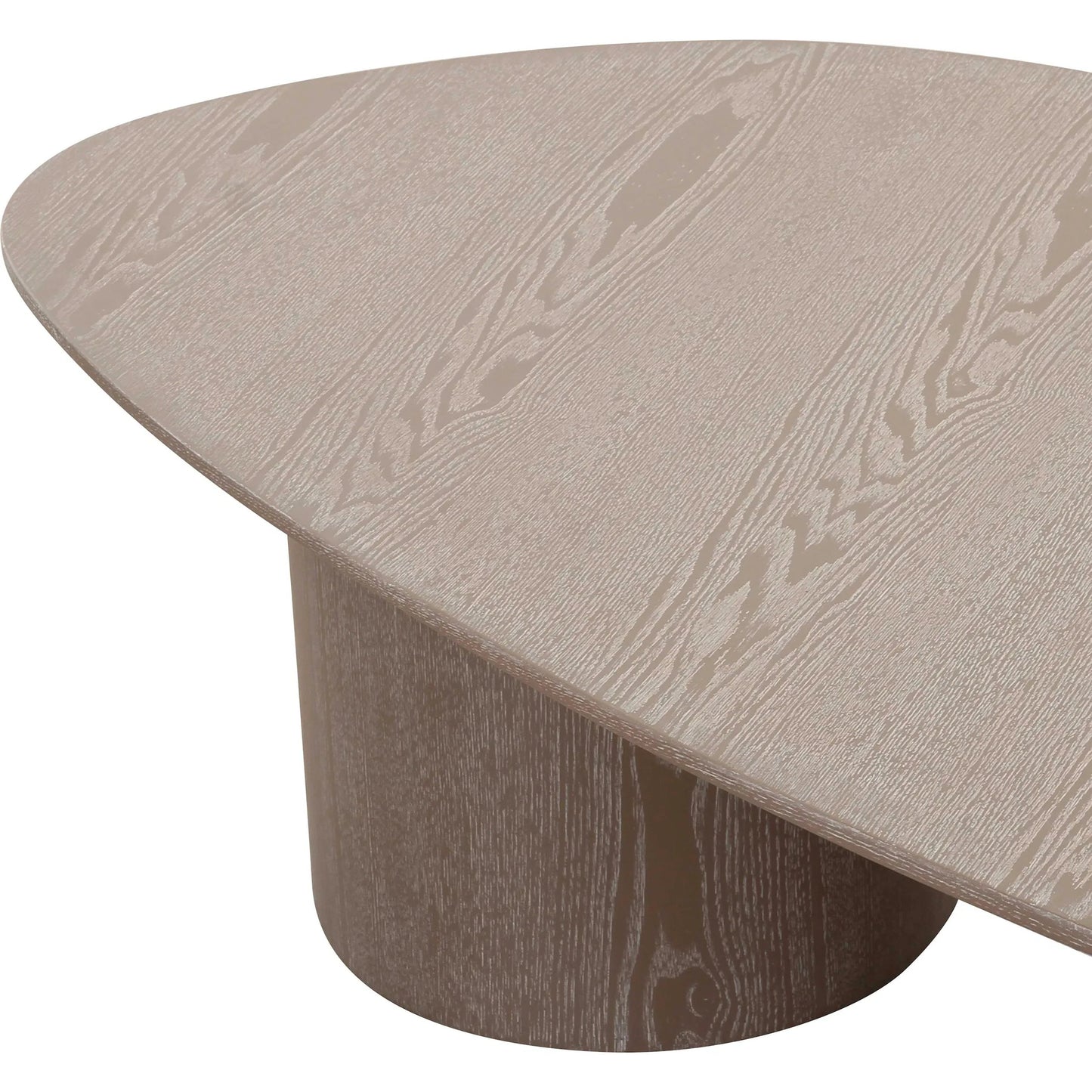 005 SI-2320984 | Closeup | Rhema Oblong Coffee Table by TOV Furniture in washed ash. Made from mdf, veneer in a transitional style.