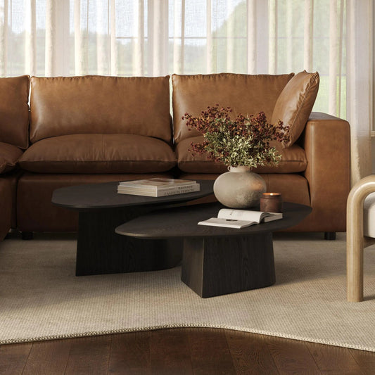 Roche Ash Nesting Coffee Table Set by TOV Furniture. Made from mdf, veneer in a unique style.