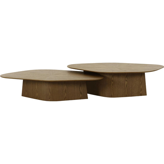 Roche Ash Nesting Coffee Table Set by TOV Furniture. Made from mdf, veneer in a unique style.