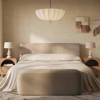Graceland Faux Mohair Bench by TOV Furniture. Made from faux fur, plywood in a transitional style.
