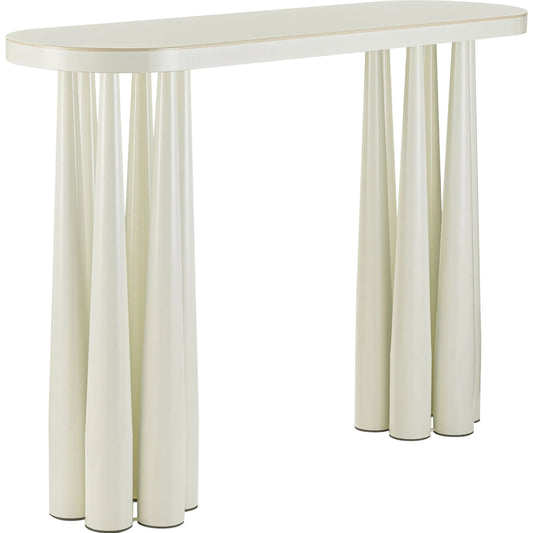 Titan Glossy Console Table by TOV Furniture. Made from mdf, steel in a unique style.