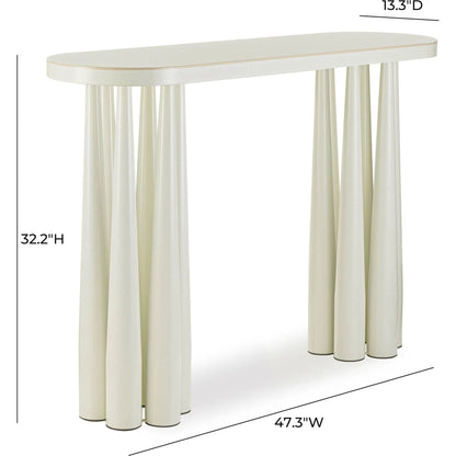 Titan Glossy Console Table by TOV Furniture. Made from mdf, steel in a unique style.