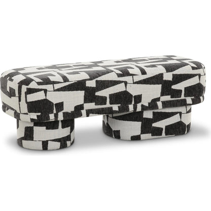 Lena Jacquard Bench by TOV Furniture. Made from jacquard, plywood in a eclectic & global style.