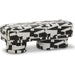 Lena Jacquard Bench by TOV Furniture. Made from jacquard, plywood in a eclectic & global style.