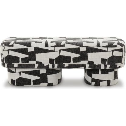Lena Jacquard Bench by TOV Furniture. Made from jacquard, plywood in a eclectic & global style.