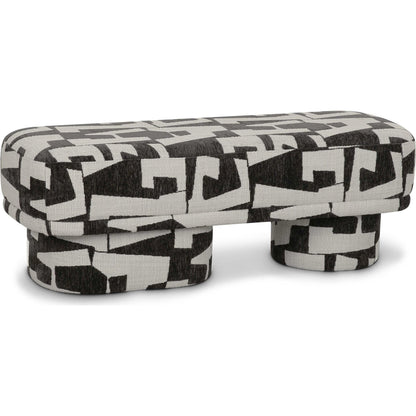 Lena Jacquard Bench by TOV Furniture. Made from jacquard, plywood in a eclectic & global style.