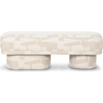 Lena Jacquard Bench by TOV Furniture. Made from jacquard, plywood in a eclectic & global style.