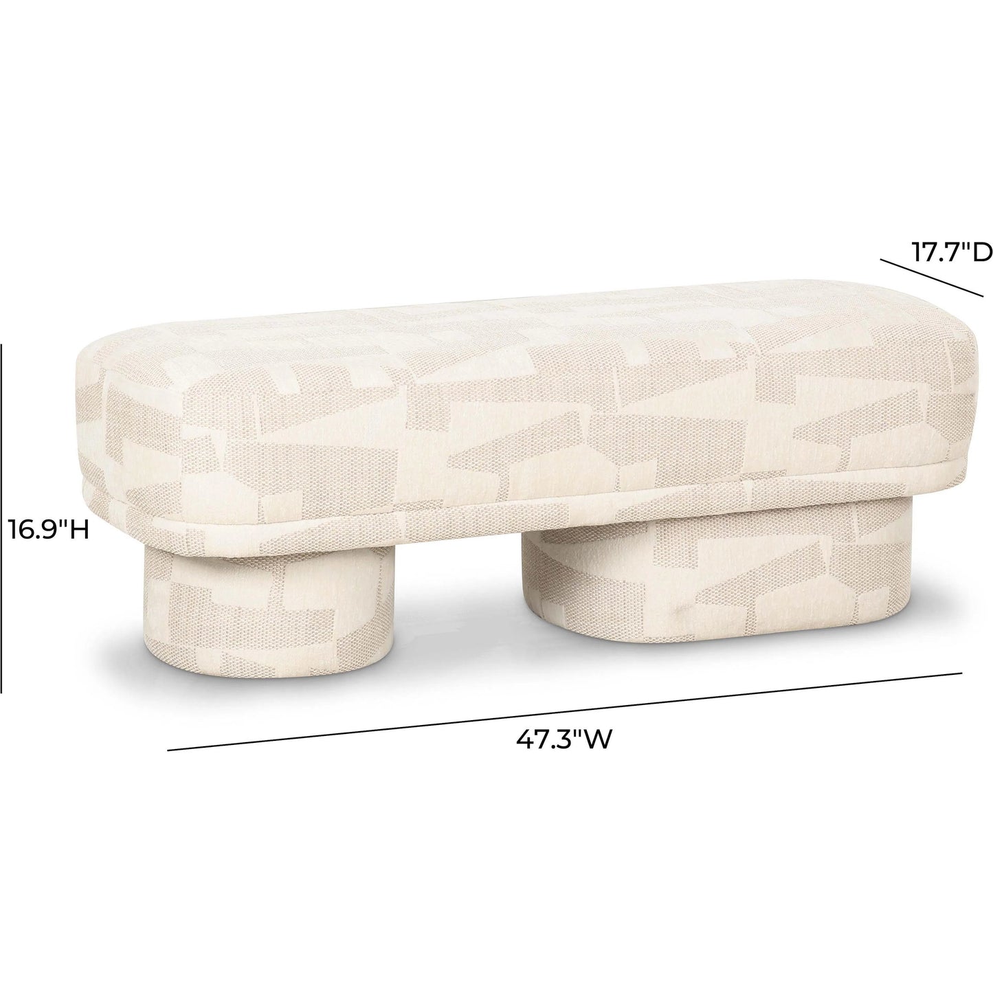 006 SI-2320942 | Additional Silo | Lena Jacquard Bench by TOV Furniture. Made from jacquard, plywood in a eclectic & global style.
