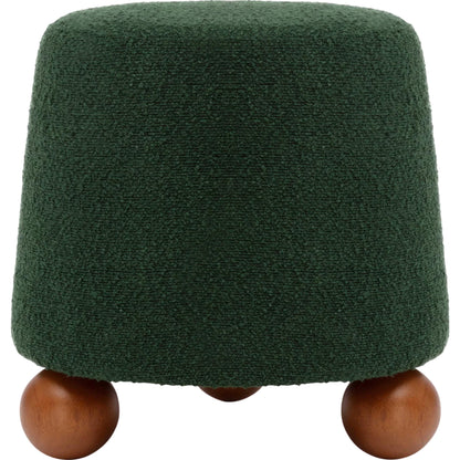Jaine Boucle Stool by TOV Furniture. Made from boucle, plywood, wood in a unique style.