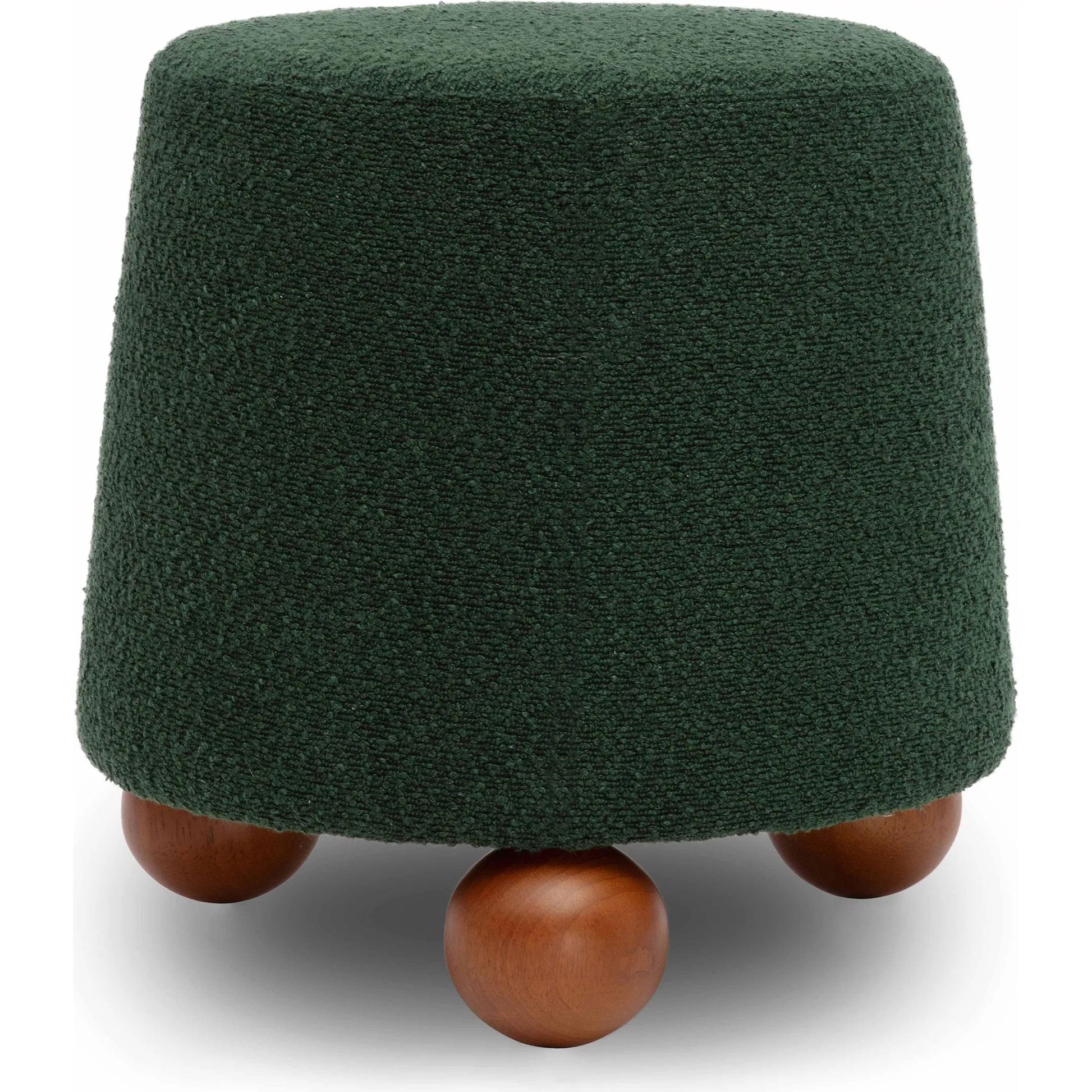 Jaine Boucle Stool by TOV Furniture. Made from boucle, plywood, wood in a unique style.