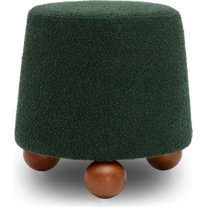 Jaine Boucle Stool by TOV Furniture. Made from boucle, plywood, wood in a unique style.